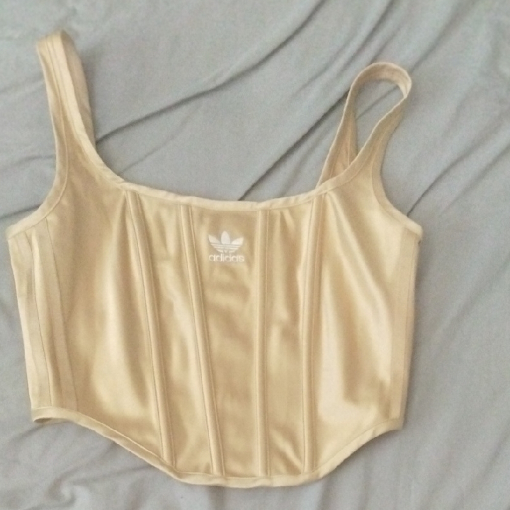 Adidas Beige/Gold Corset Top